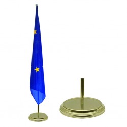 Метална златиста интериорна стойка за едно знаме